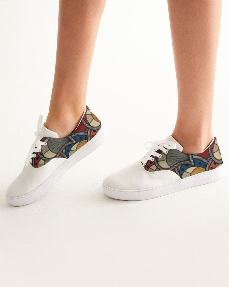 Classic Kente Women's Lace Up Canvas Shoe