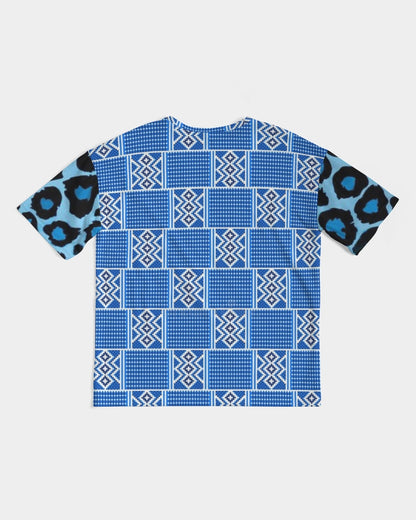 Blue leopard kente Men's Premium Heavyweight Tee