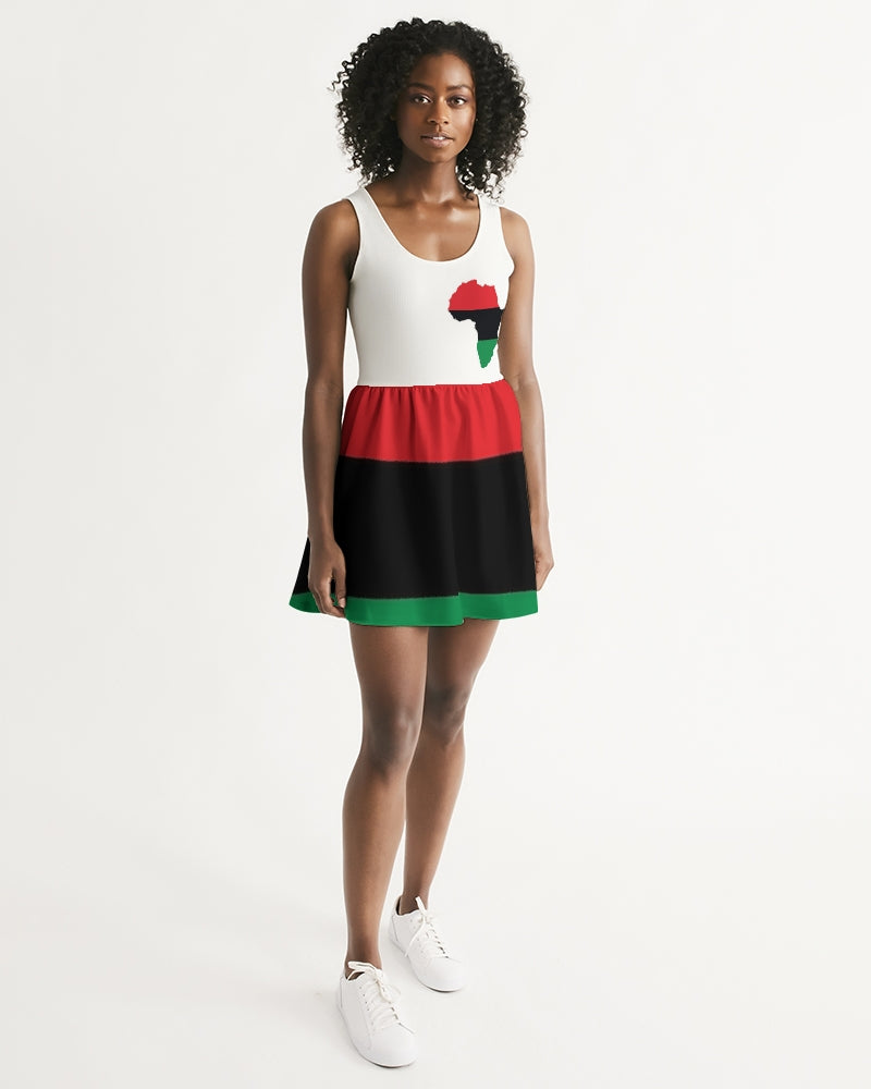 Pan African continental symbol Women's Scoop Neck Skater Dress