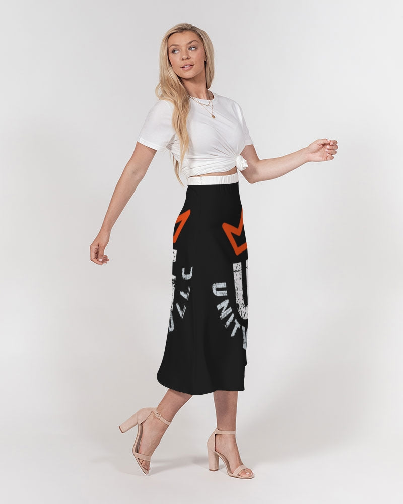 red UNITYGOD Logo Women's A-Line Midi Skirt