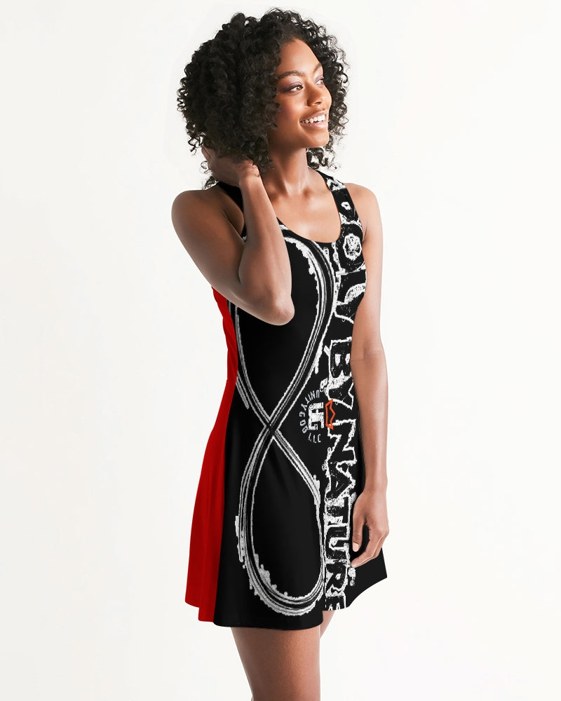 Poly By Nature Women's All-Over Print Racerback Dress
