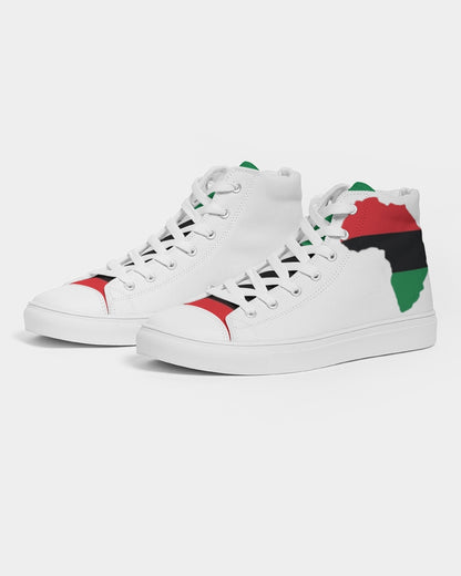 Pan African continental symbol Women's Hightop Canvas Shoe