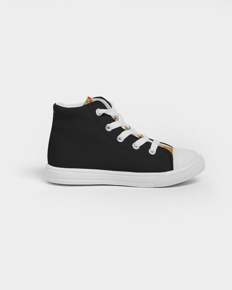 Black Kids Hightop Canvas Shoe