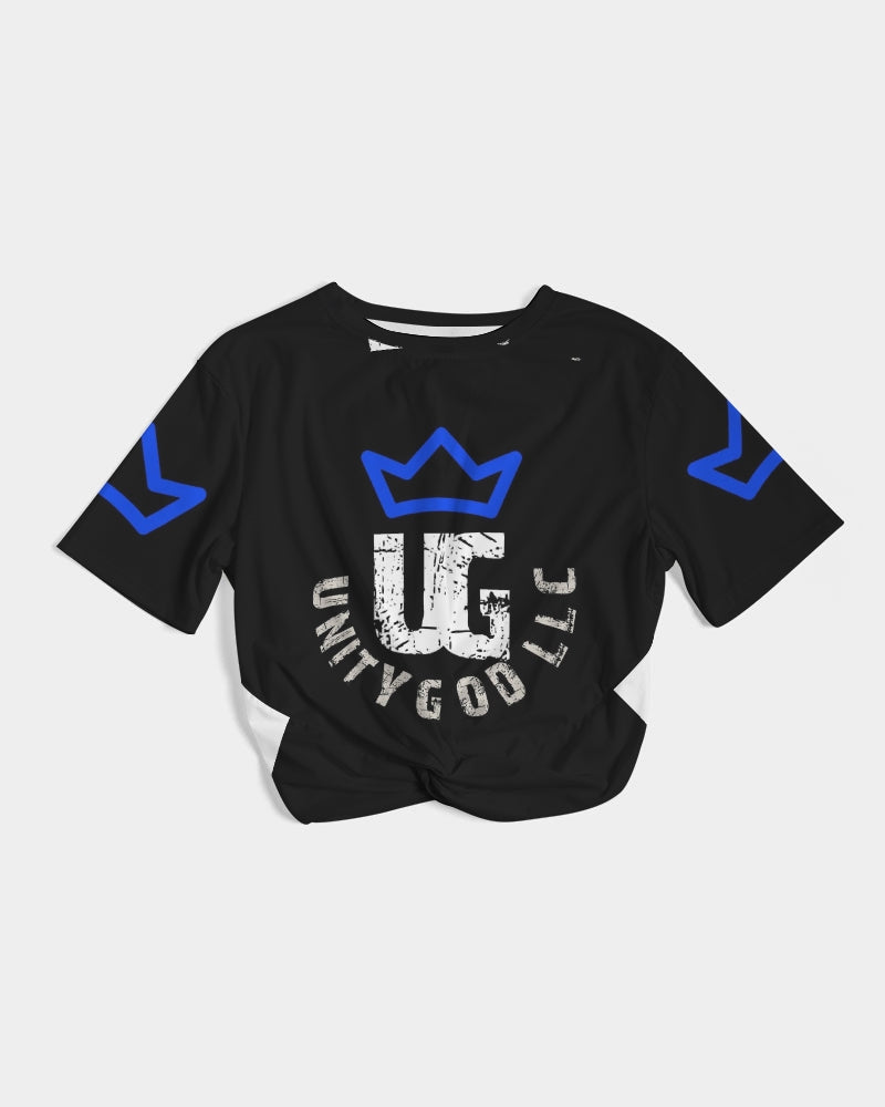 UNITYGOD Logo 5 Women's Twist-Front Cropped Tee