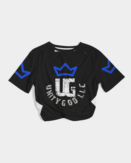 UNITYGOD Logo 5 Women's Twist-Front Cropped Tee