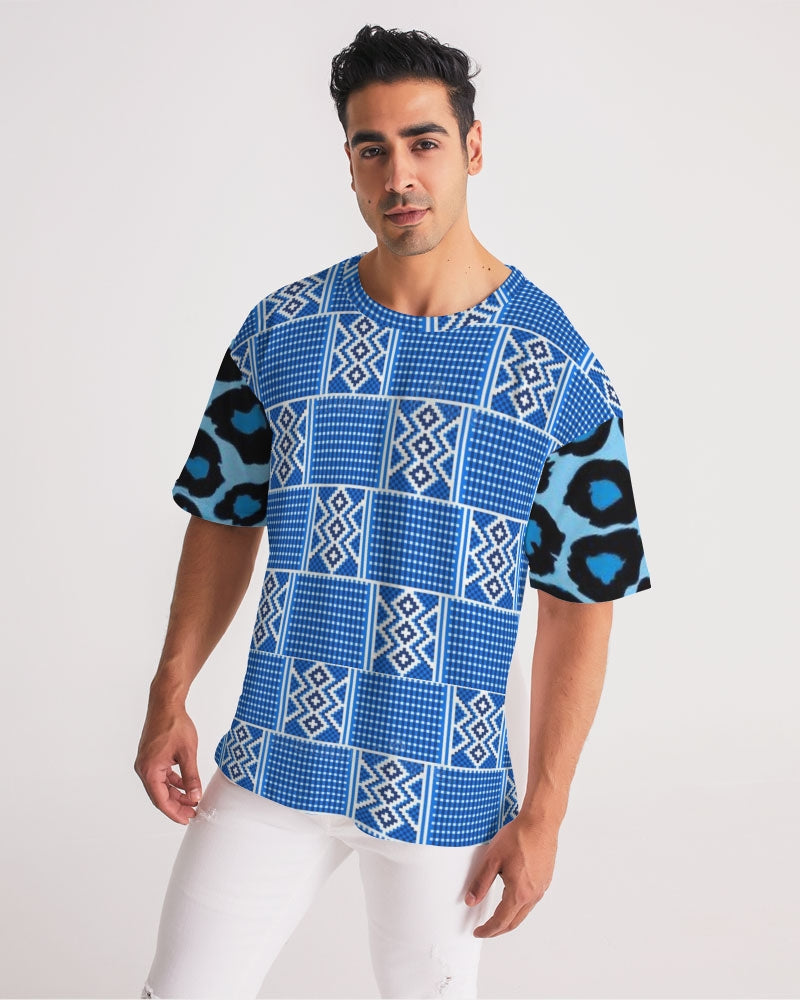 Blue leopard kente Men's Premium Heavyweight Tee