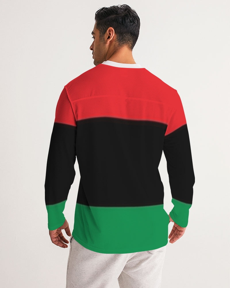 Pan African continental symbol Men's Long Sleeve Sports Jersey