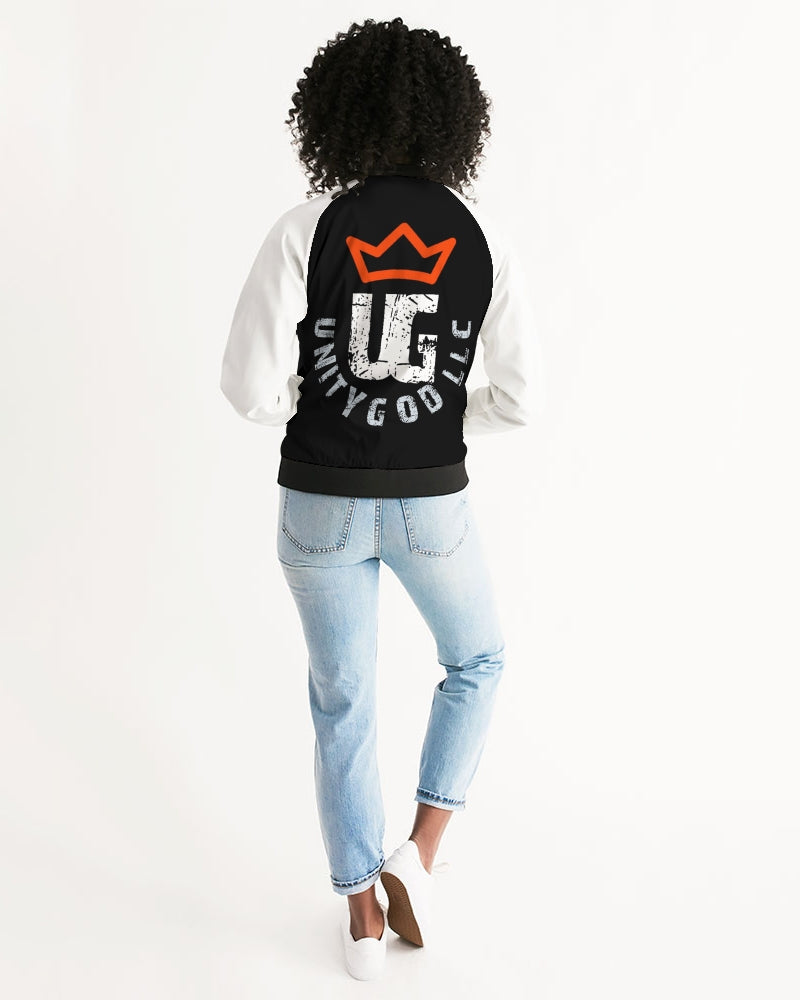 red UNITYGOD Logo Women's Bomber Jacket