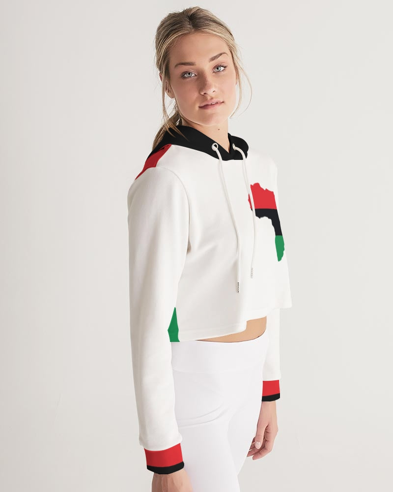 Pan African continental symbol Women's Cropped Hoodie