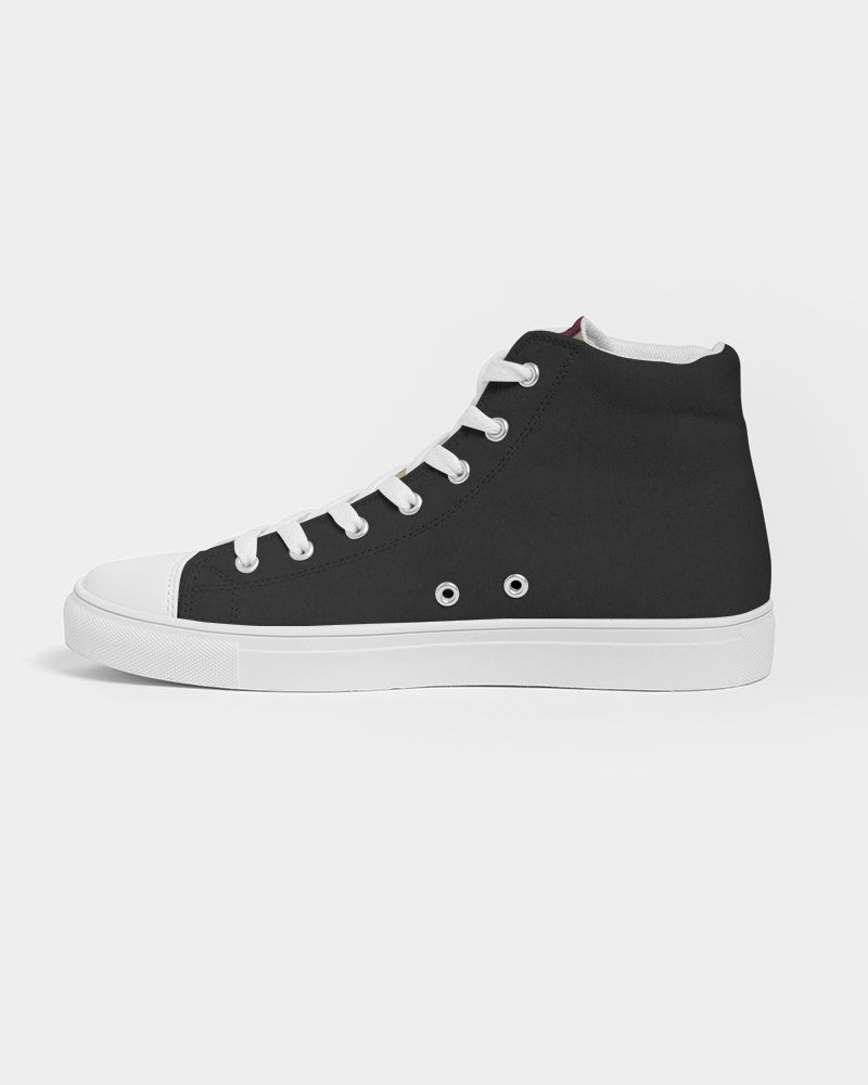 Black classic Kente Women's Hightop Canvas Shoe