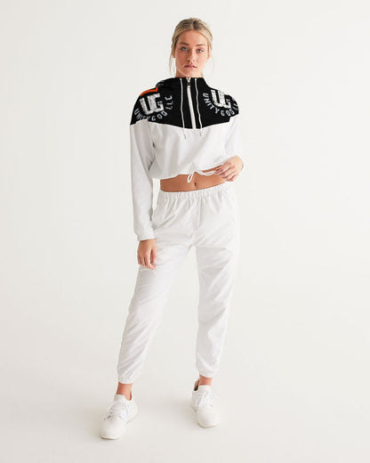 red UNITYGOD Logo Women's Cropped Windbreaker