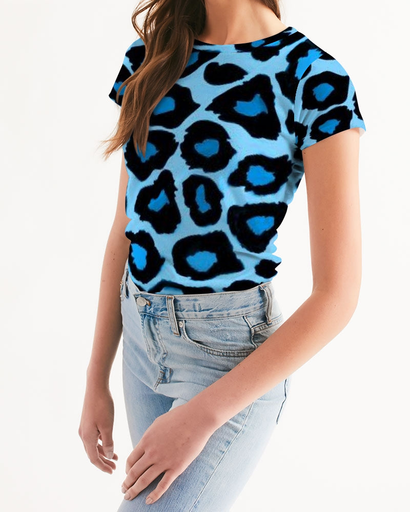 Blue leopard kente Women's Tee