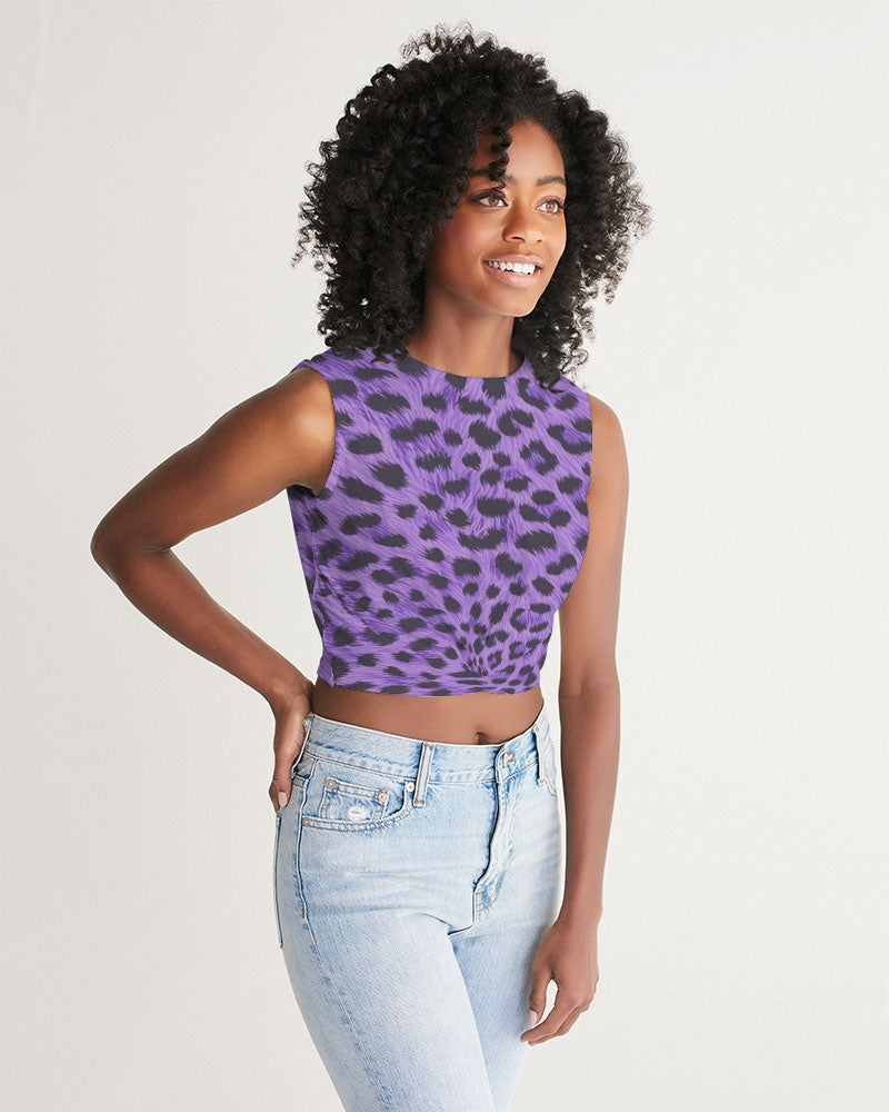 Purple Leopard Women's Twist-Front Tank
