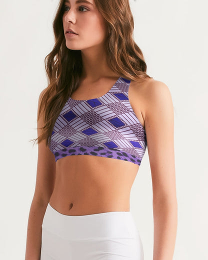 Purple Leopard Women's Seamless Sports Bra