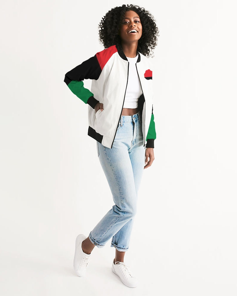 Pan African continental symbol Women's Bomber Jacket