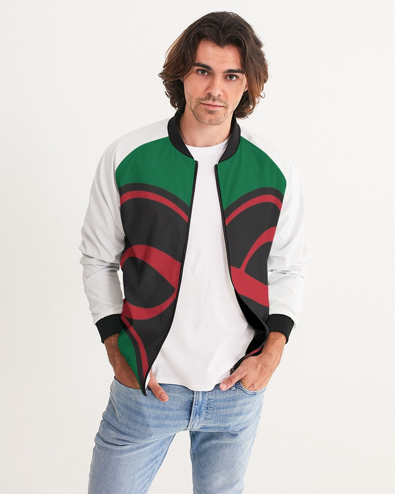 Black polyamorous flag Men's Bomber Jacket