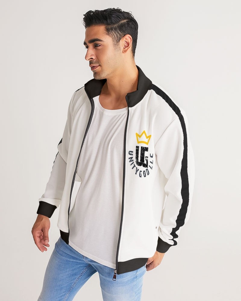 UNITYGOD Logo 4 Men's Stripe-Sleeve Track Jacket