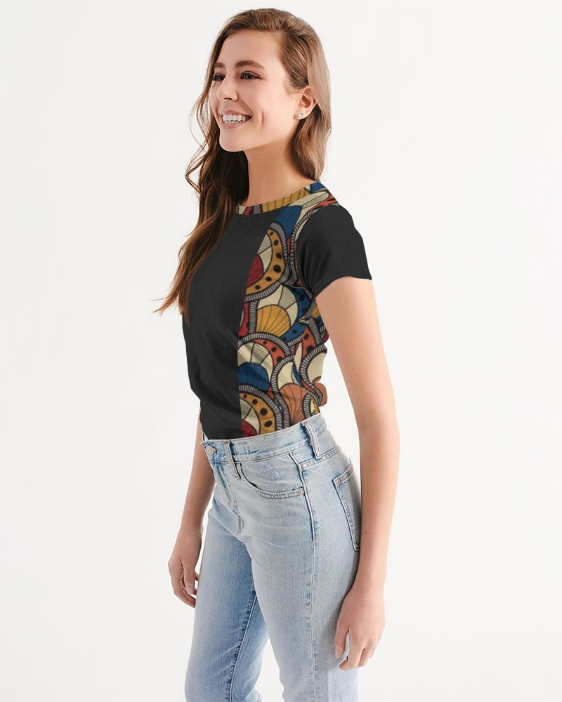 Black classic Kente Women's Tee