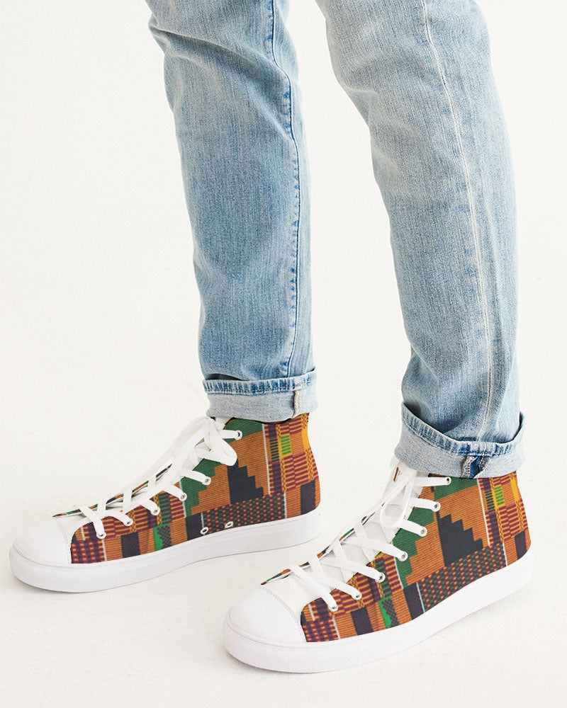 Kente Men's Hightop Canvas Shoe