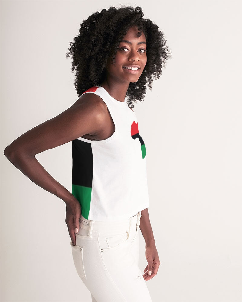 Pan African continental symbol Women's Cropped Tank