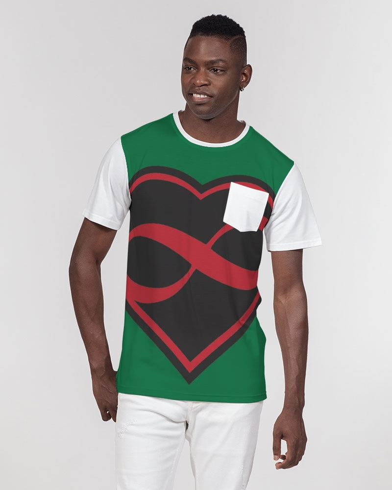 Black polyamorous flag Men's Everyday Pocket Tee
