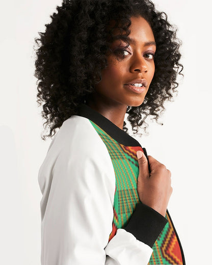 Kente variant 1 Women's Bomber Jacket