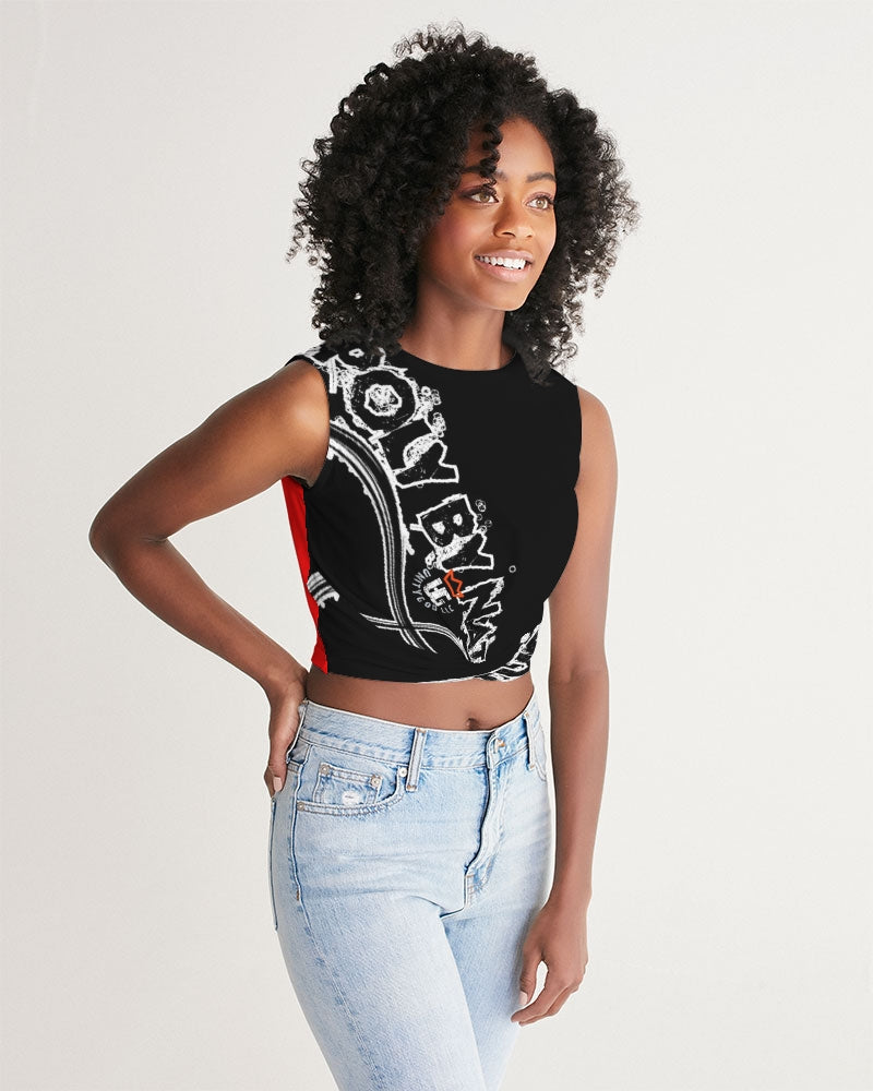 Poly By Nature Women's  All-Over Print Twist-Front Tank