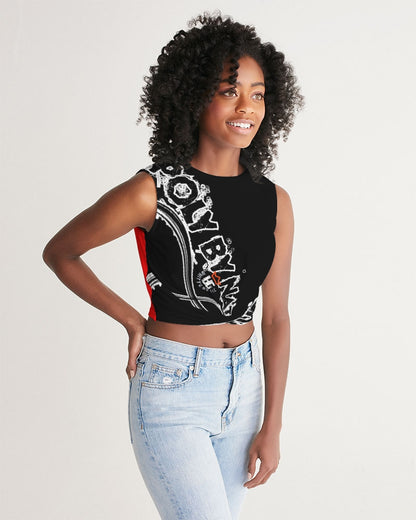 Poly By Nature Women's  All-Over Print Twist-Front Tank