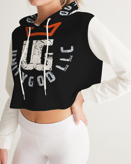 red UNITYGOD Logo Women's Cropped Hoodie