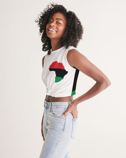 Pan African continental symbol Women's Twist-Front Tank