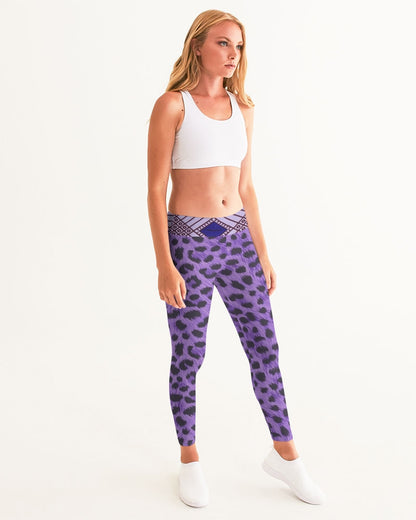 Purple Leopard Women's Yoga Pants