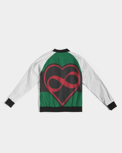 Black polyamorous flag Women's Bomber Jacket