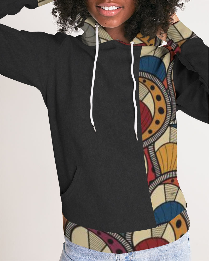 Black classic Kente Women's Hoodie