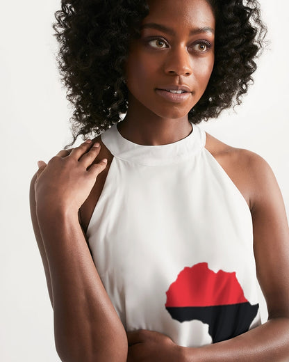 Pan African continental symbol Women's Halter Dress