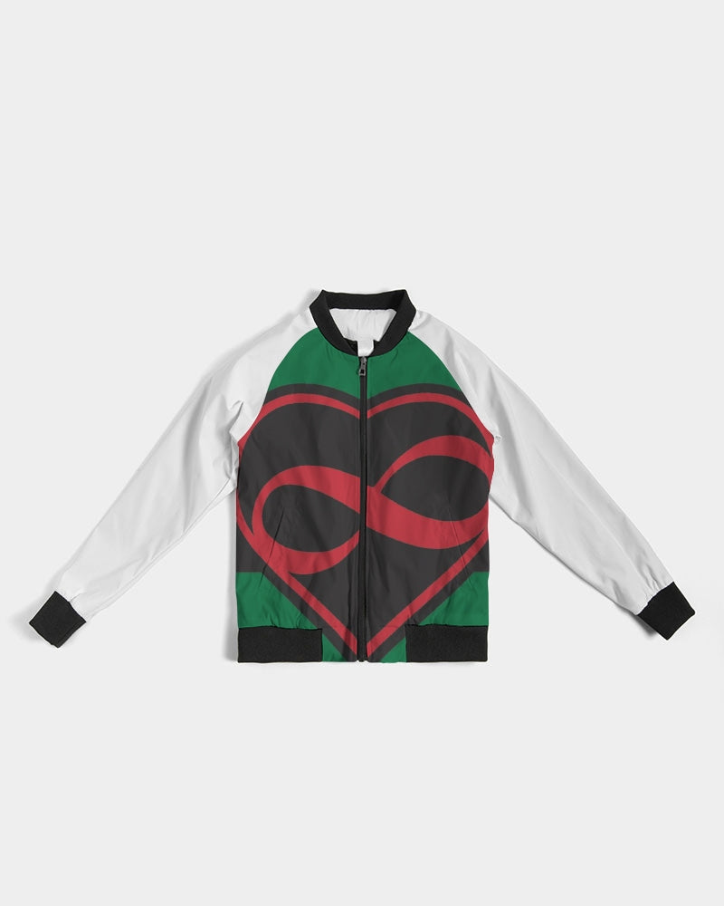 Black polyamorous flag Women's Bomber Jacket