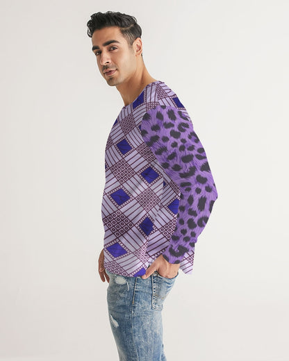 Purple Leopard Men's Long Sleeve Tee