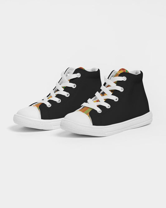 Black Kids Hightop Canvas Shoe