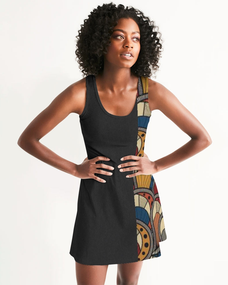 Black classic Kente Women's Racerback Dress