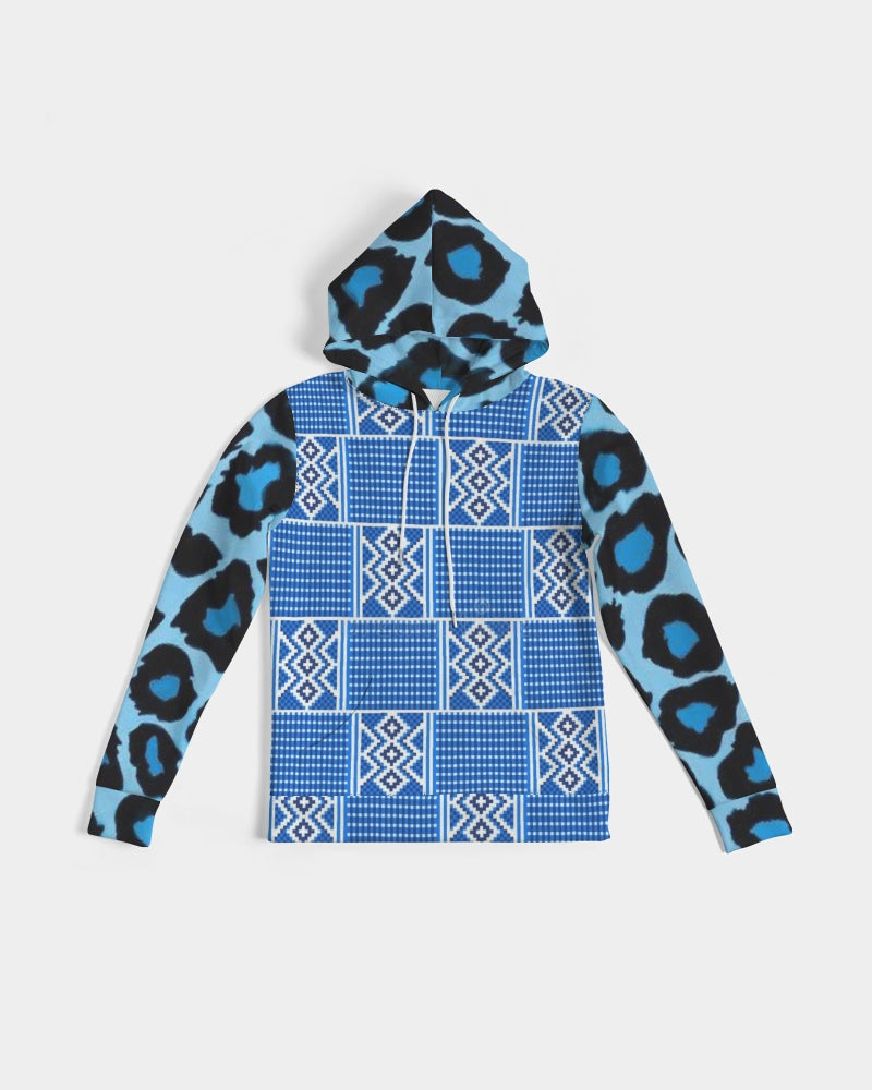 Blue leopard kente Women's Hoodie