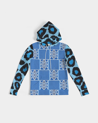 Blue leopard kente Women's Hoodie
