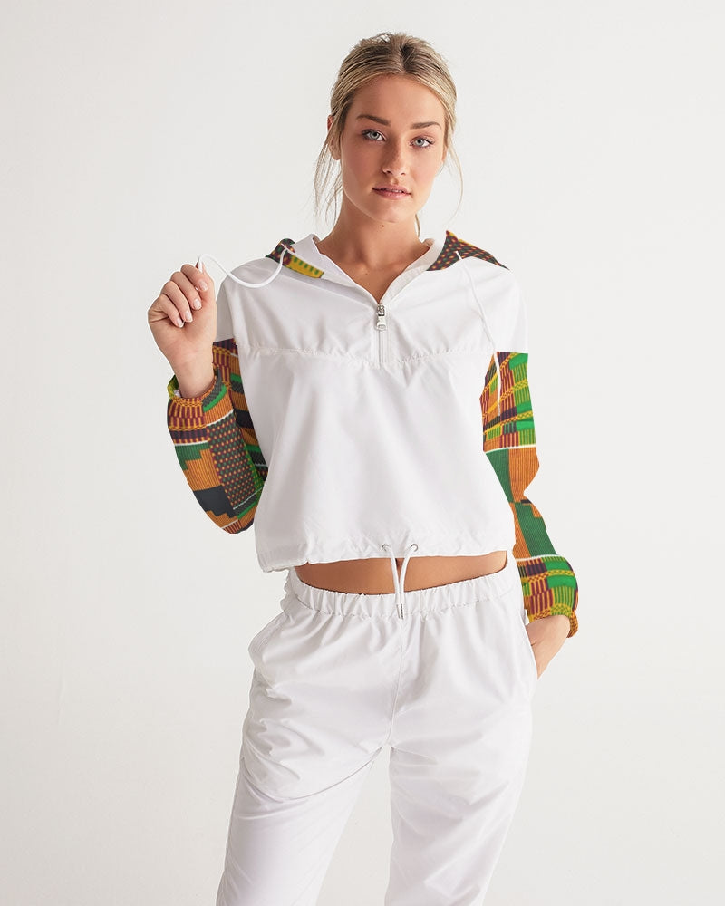 Kente Women's Cropped Windbreaker