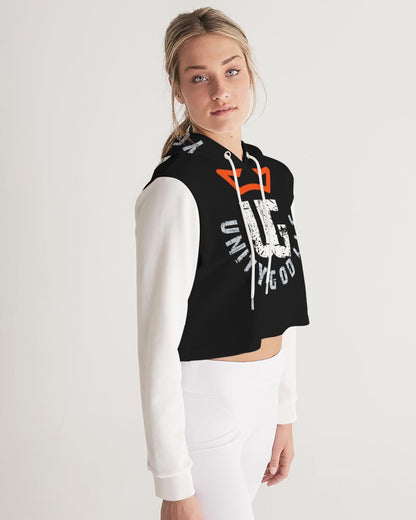 red UNITYGOD Logo Women's Cropped Hoodie