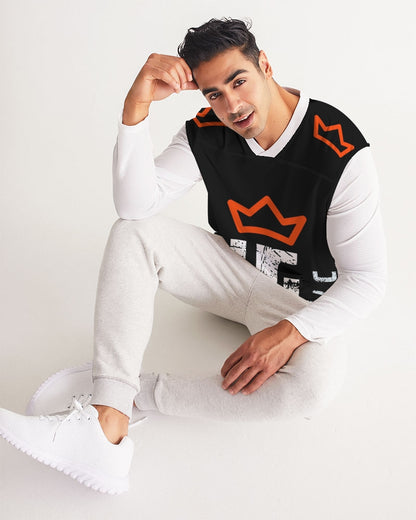 red UNITYGOD Logo Men's Long Sleeve Sports Jersey