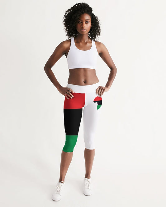 Pan African continental symbol Women's Mid-Rise Capri