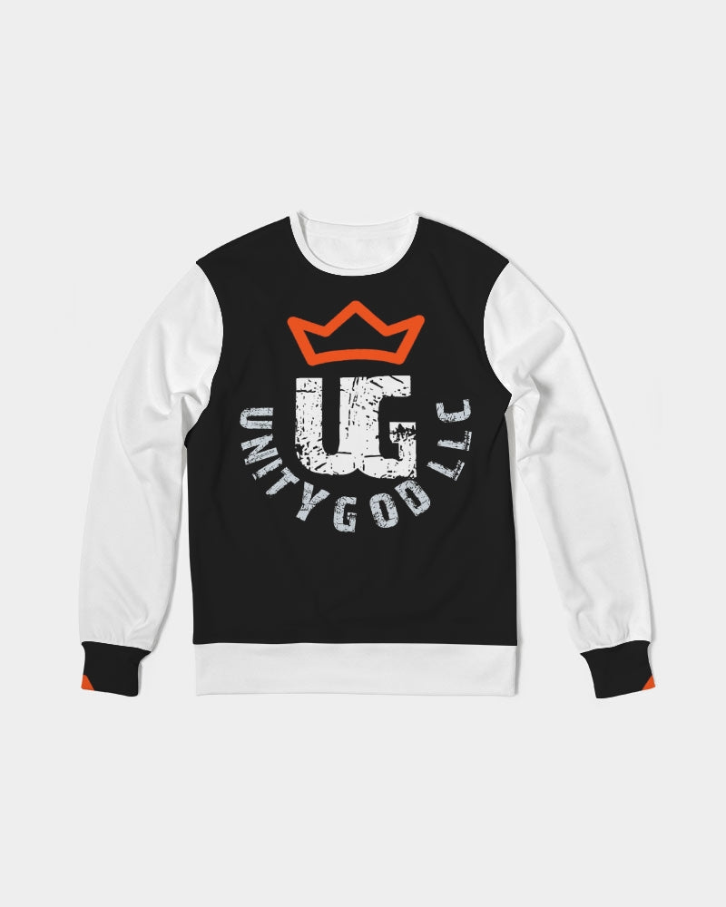 red UNITYGOD Logo Men's Classic French Terry Crewneck Pullover