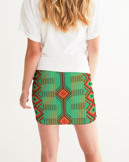 Kente variant 1 Women's Mini Skirt