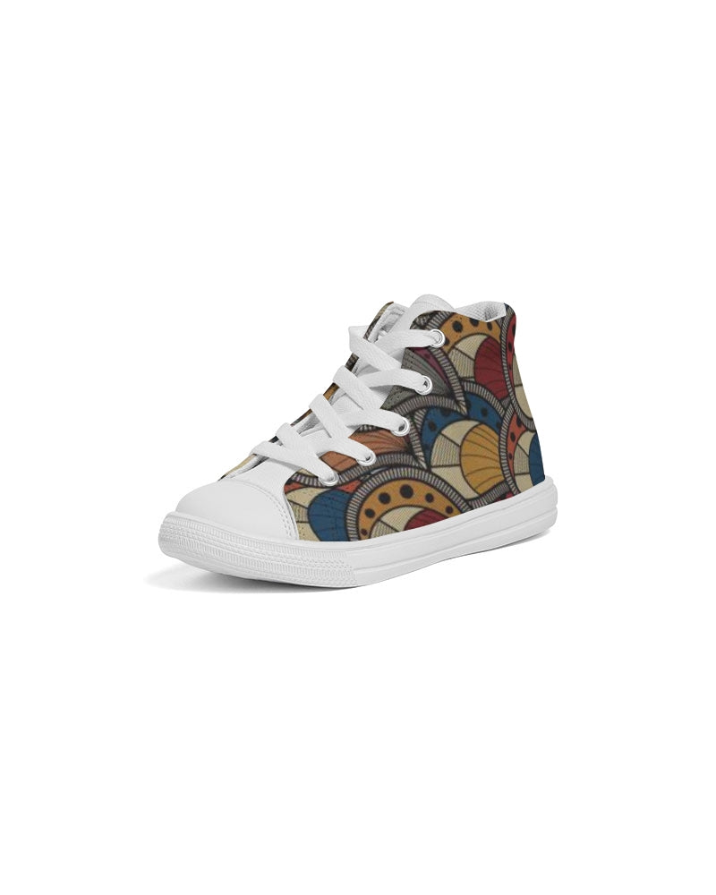 Classic Kente Kids Hightop Canvas Shoe