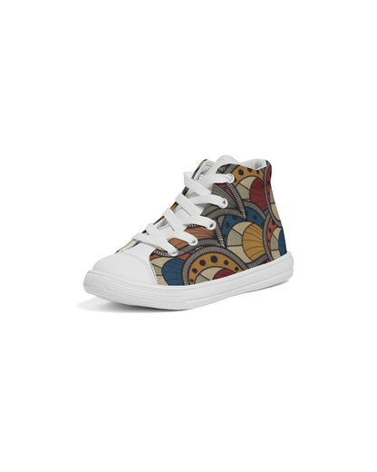 Classic Kente Kids Hightop Canvas Shoe