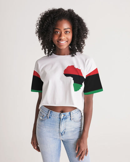 Pan African continental symbol Women's Lounge Cropped Tee