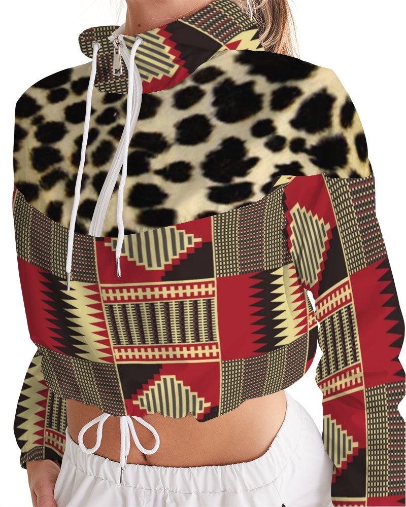 BRW Kente Women's Cropped Windbreaker